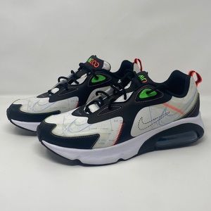 NIKE AIR MAX 200 WHITE BLACK CRIMSON CU6647-100 EVO VAPOR REACT SZ 10.5 Men’s